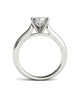 Moissanite Solitaire Engagement Ring 1/2 ct. t.w. Diamond Equivalent 14k White Gold