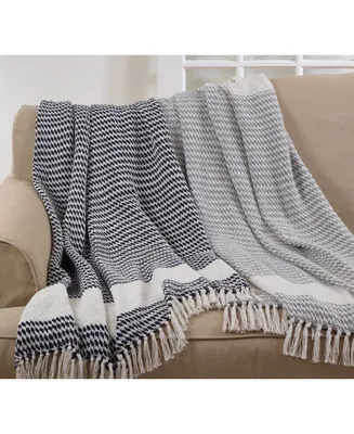 Saro Lifestyle Diamond Weave Design Throw, 50" x 60"