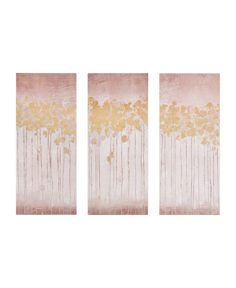 Madison Park Twilight Forest Gel Coated Canvas with Gold Foil 3-Pc Set