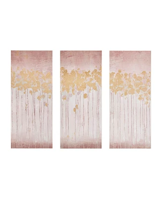 Madison Park Twilight Forest Gel Coated Canvas with Gold Foil 3-Pc Set