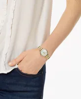 Fossil Women's Carlie Mini Gold-Tone Stainless Steel Bracelet Watch 28mm