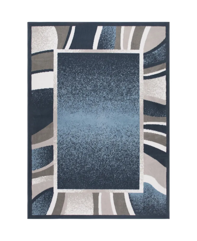 Global Rug Design Loma LOM03 Blue 7'8" x 10'7" Area Rug