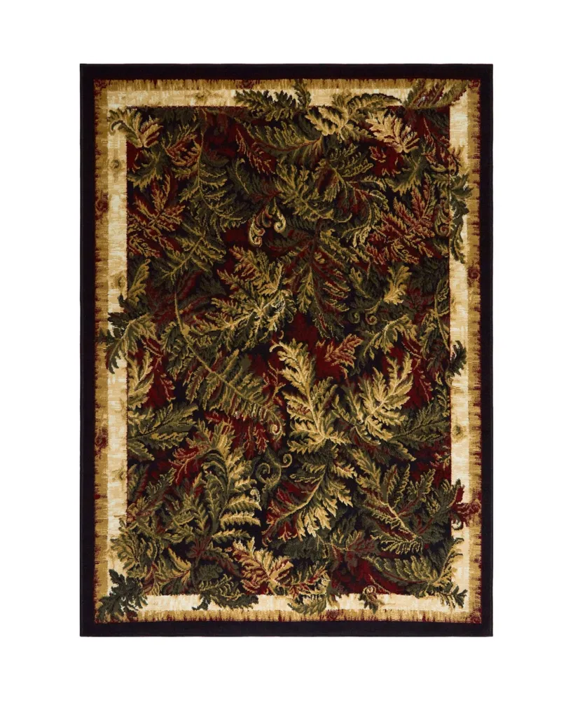 Global Rug Designs Vision VIS07 Black 7'8" x 10'4" Area Rug