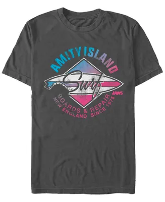 Jaws Men's Distressed Amity Island Short Sleeve T-Shirt