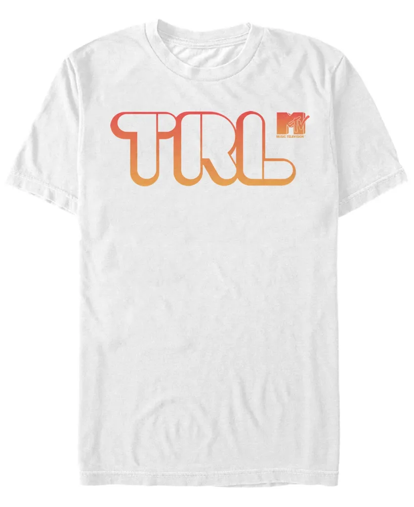 Mtv Men's Orange Total Request Live Logo Short Sleeve T-Shirt