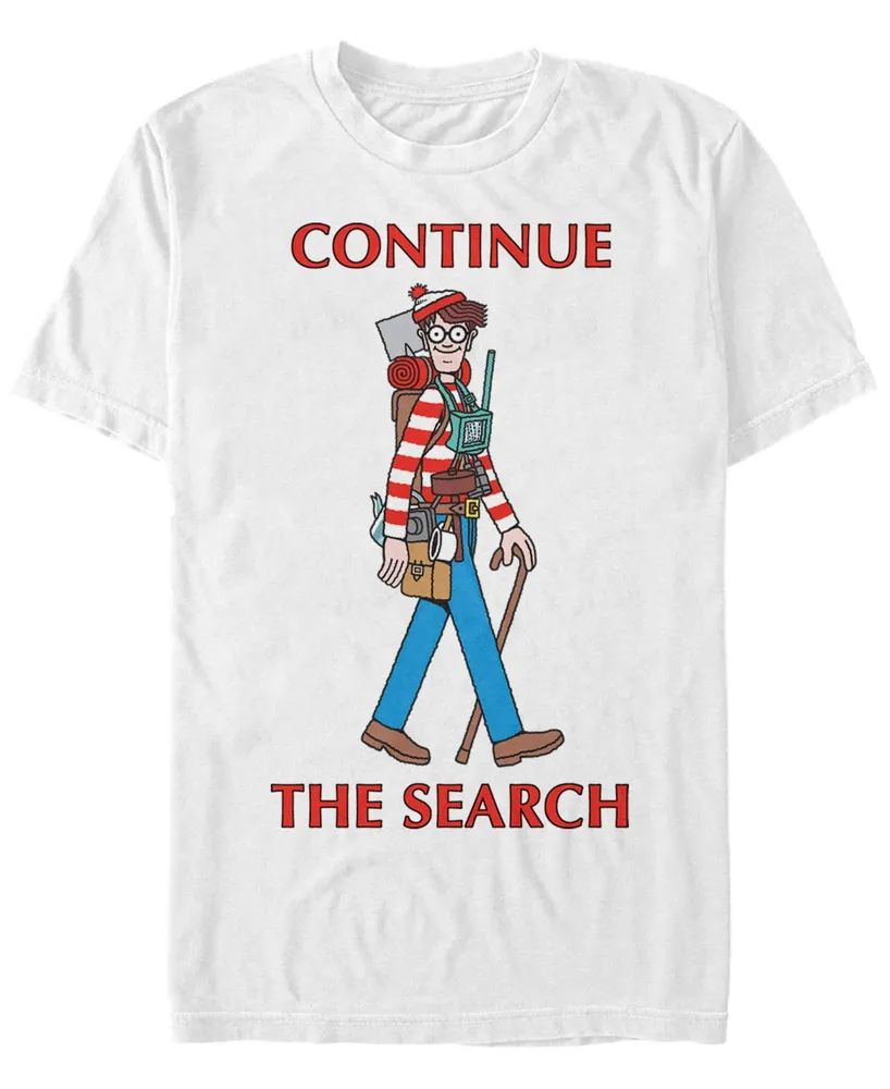 Where's Waldo? Men's Continue The Search Short Sleeve T-Shirt