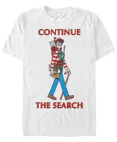 Where's Waldo? Men's Continue The Search Short Sleeve T-Shirt