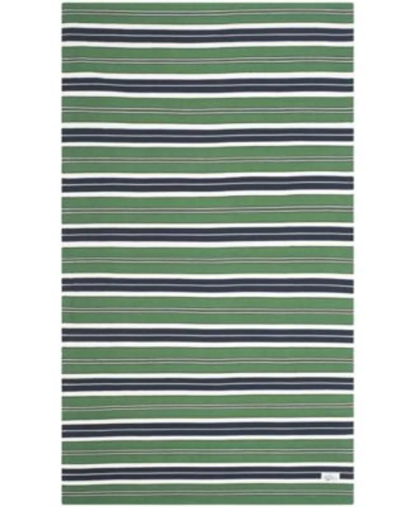 Lauren Ralph Lauren Leopold Stripe LRL2462K Green Outdoor Area Rug Collection