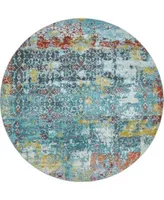 Bayshore Home Kenna Ken8 Teal Area Rug Collection