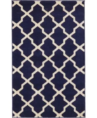 Bayshore Home Arbor Arb2 Navy Blue Area Rug Collection