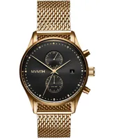 Mvmt Men's Voyager Eclipse Gold-Tone Stainless Steel Mesh Bracelet Watch 42mm