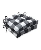 Printed 15" x 16.5" Outdoor Chair Pad Seat Cushions 2-Pack