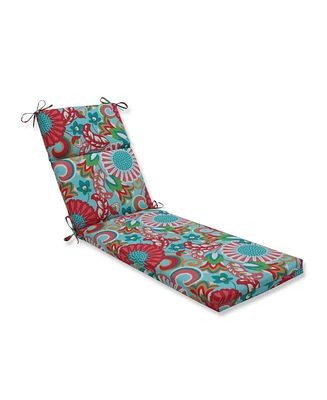 Pillow Perfect Printed Outdoor Chaise Lounge Cushion, 21" x 72"