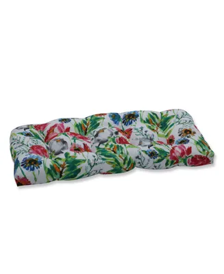 Pillow Perfect Flower Mania Petunia Wicker Loveseat Cushion