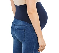 Motherhood Maternity Indigo Blue Secret Fit Over the Belly Stretch Ankle Jeggings