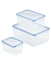 Lock n Lock Easy Essentials Rectangular 6-Pc. Food Storage Set