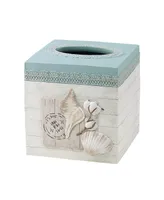 Avanti Farmhouse Shell Textured Resin Tissue Box Cover