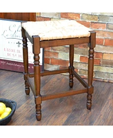 French Country 24" Turned Leg Seat Stool