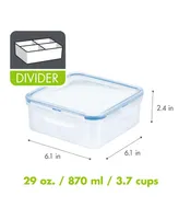 Lock n Lock Easy Essentials 29-Oz. On the Go Divided Square Food Storage Container