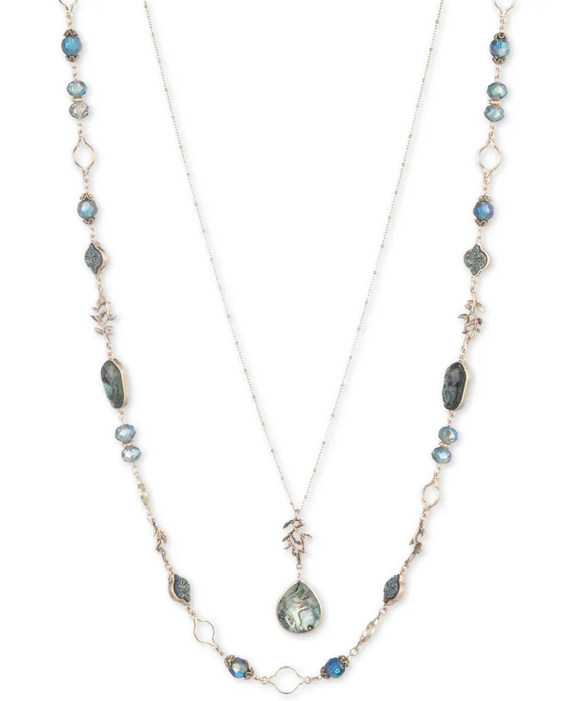 lonna & lilly Gold-Tone Stone & Bead 28" Layered Necklace