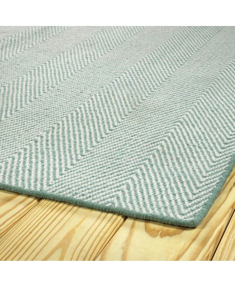 Kaleen Ziggy ZIG01-79 Light Blue 2' x 6' Runner Rug