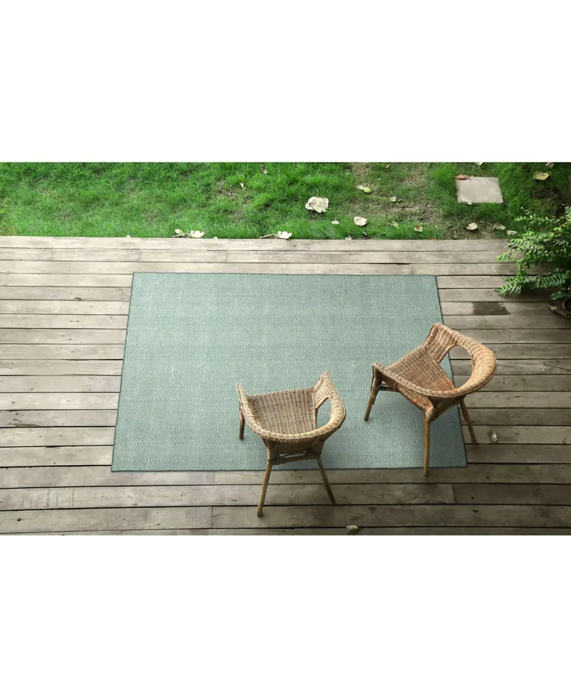 Kaleen Ziggy ZIG01-91 Teal 2' x 6' Runner Rug