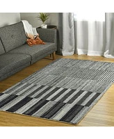 Kaleen Alzada ALZ01-38 Charcoal 5' x 7'9" Area Rug