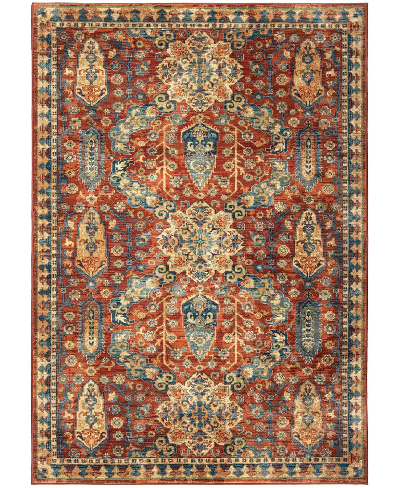 Orian Alexandria Bombay Red 5'1" x 7'6" Area Rug