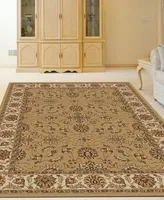 Closeout! Km Home 1592/1072/Beige Pesaro Beige 7'9" x 11' Area Rug