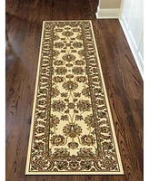 Closeout! Km Home 1330/1214/Ivory Navelli Ivory 2'2" x 8' Runner Rug