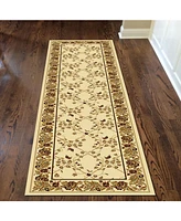 Closeout! Km Home 1427/1714/Ivory Navelli Ivory 2'2" x 8' Runner Rug