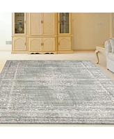 Closeout! Km Home 3563/0050/Green Cantu Green 3'3" x 4'11" Area Rug