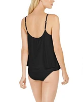 Michael Michael Kors Layered Tankini Top Shirred Bikini Bottoms