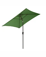 CorLiving 9ft Square Tilting Sand Grey Patio Umbrella