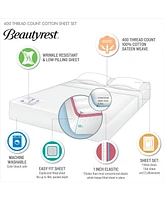 Beautyrest Wrinkle-Resistant 400 Thread Count Cotton Sateen 4-Pc. Sheet Set, Full