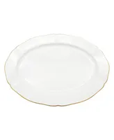 Twig New York Amelie Brushed Gold Rim 14" Oval Platter