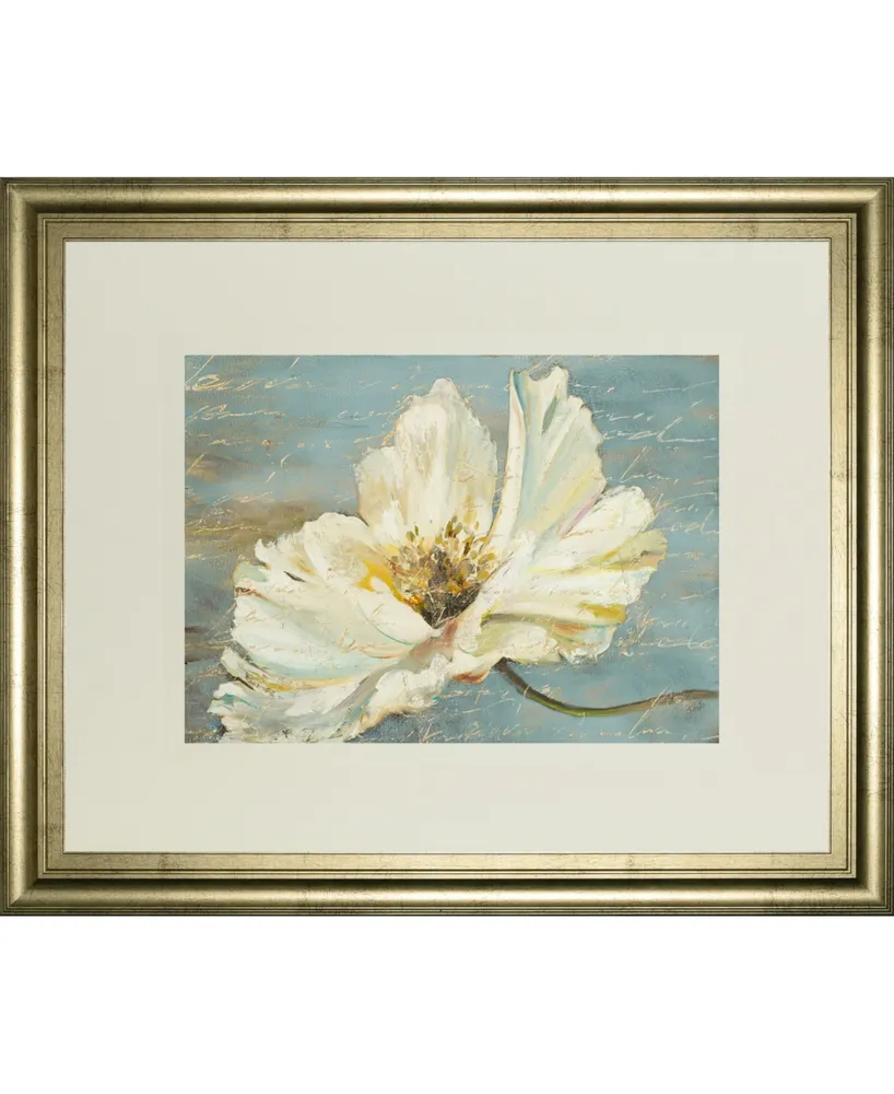 Classy Art White Peony by Patricia Pinto Framed Print Wall Art - 34" x 40"