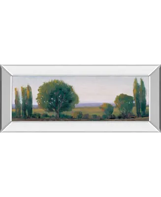 Classy Art Panoramic Treeline I by Tim Otoole Mirror Framed Print Wall Art - 18" x 42"