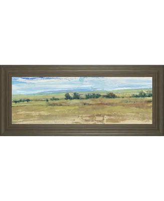 Classy Art Distant Treeline Panel I by Tim Otoole Framed Print Wall Art - 18" x 42"