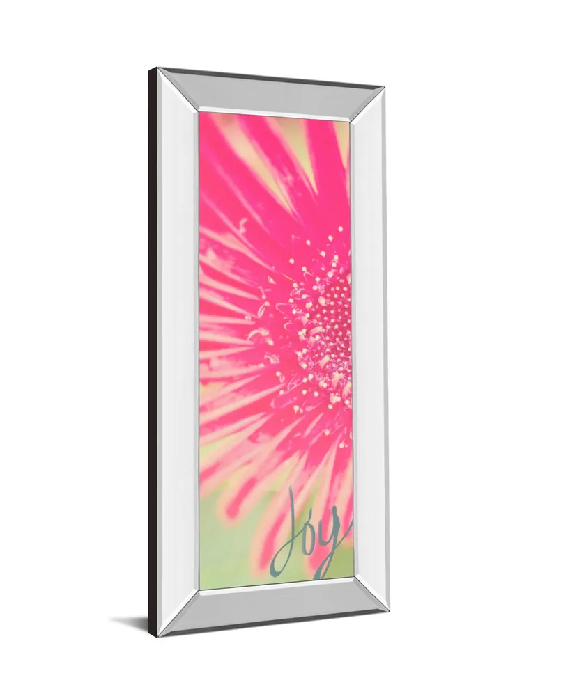 Classy Art Joy Flower by Susan Bryant Mirror Framed Print Wall Art - 18" x 42"