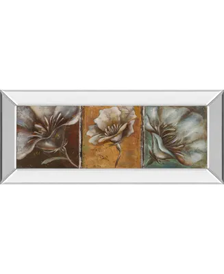Classy Art The Three Poppies I by Patricia Pinto Mirror Framed Print Wall Art - 18" x 42"