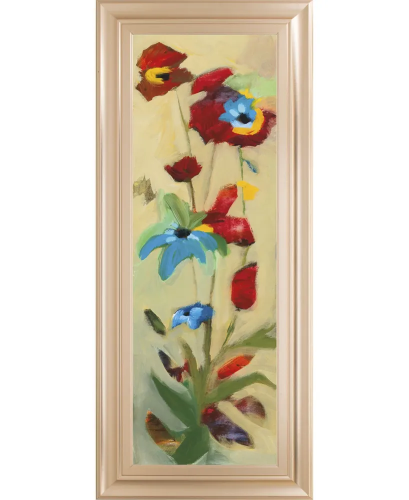 Classy Art Wildflower Il by Jennifer Zybala Framed Print Wall Art - 18" x 42"