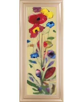 Classy Art Wildflower I by Jennifer Zybala Framed Print Wall Art - 18" x 42"