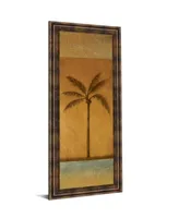 Classy Art Golden Palm I by Jordan Grey Framed Print Wall Art - 18" x 42"