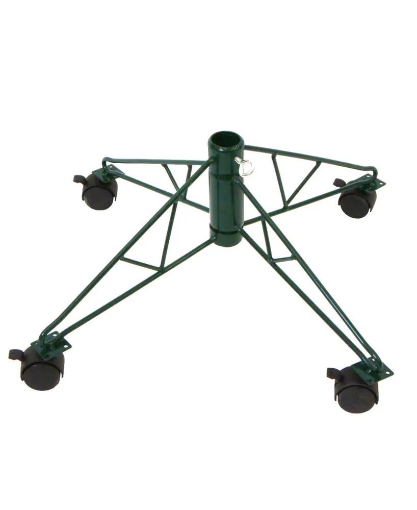 Northlight 21" Green Rolling Metal Tree Stand for 6.5' - 7.5' Artificial Christmas Trees