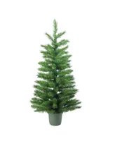 Northlight 3' Potted Norway Spruce Artificial Christmas Walkway Tree - Unlit