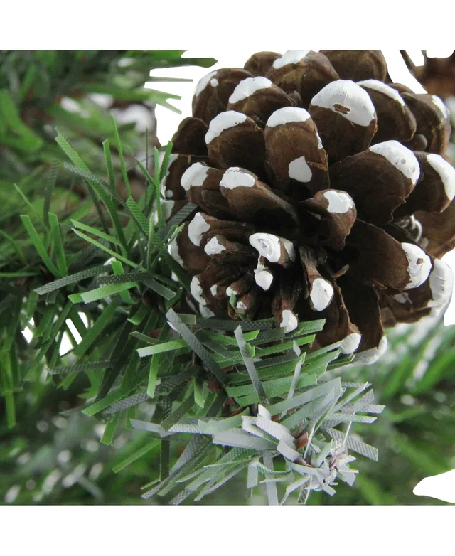 Northlight 24 Frosted Norway Pine with Pine Cones Medium Artificial  Christmas Tree, Unlit