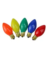 Northlight Pack of 25 Incandescent C7 Opaque Multi-Color Christmas Replacement Bulbs