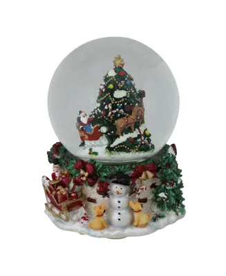 Northlight 6.5" Christmas Tree and Santa Claus Musical Blowing Snow Globe