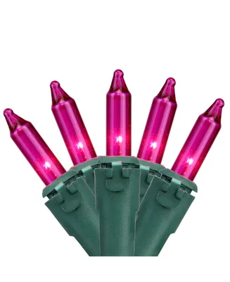 Northlight 100 Pink Mini Christmas Lights 2.5" Spacing - Green Wire